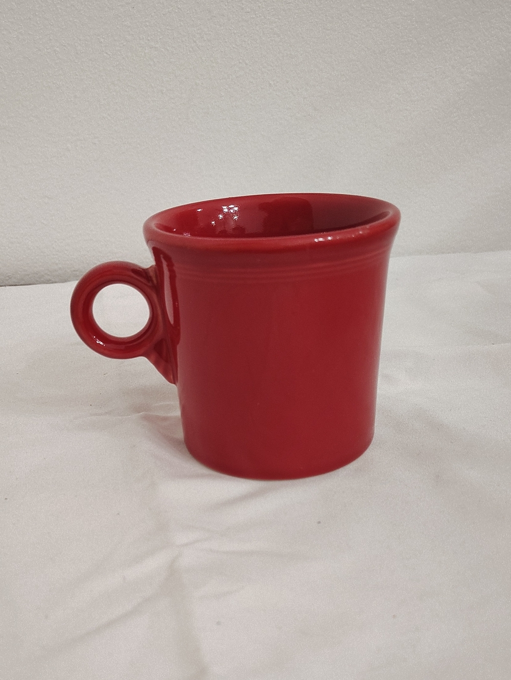 Fiesta Homer Laughlin Red Ceramic Coffee Mug with Round Handle